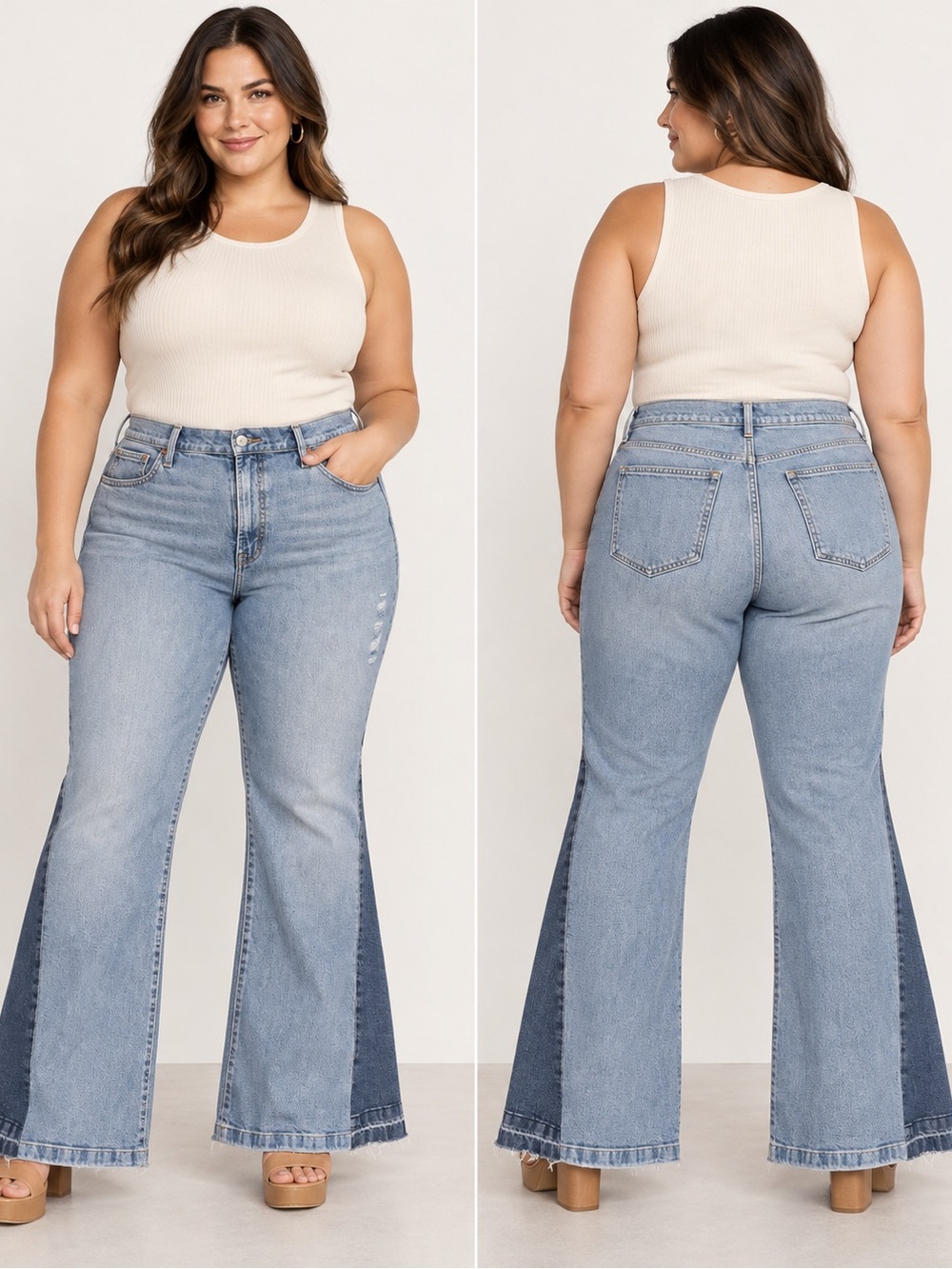 NWT Gap ’70s Flare Side Panel Jeans 18/34R